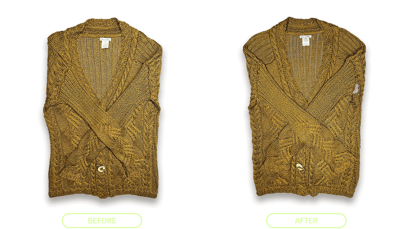 Oscar De La Renta Sweater Repair - Before & After