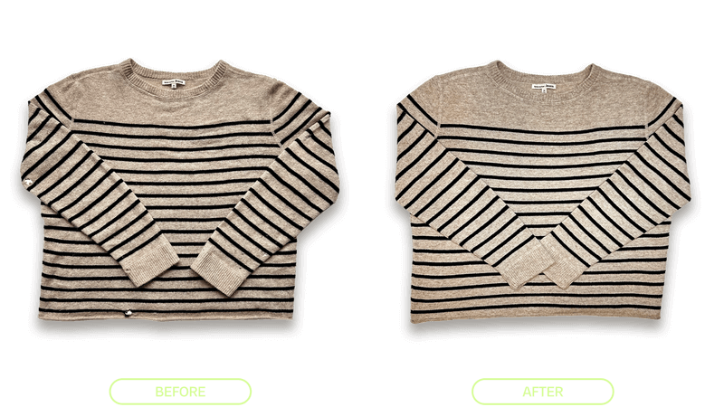 Reformation Sweater Repair - Before & After
